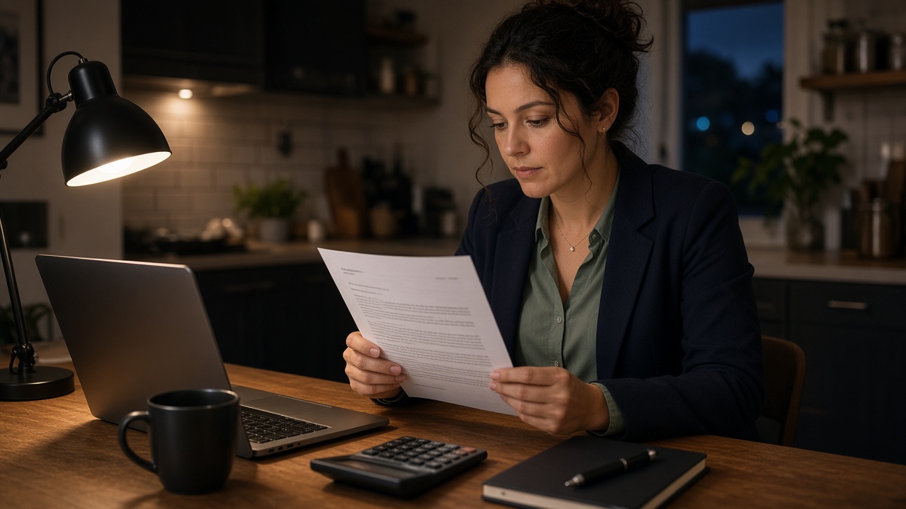 A new APS employee reading a salary offer at home before accepting the role